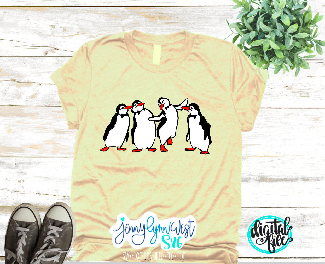 Mary Poppins SVG Penguins Jolly Holiday Mary Poppins Penguins Cut File Svg Iron on Disneyland Shirt Silhouette Cricut PNG Screenprint