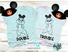 Load image into Gallery viewer, Double Trouble Disney Chipmunks Chip and Dale SVG DXF PNG
