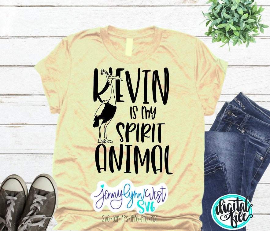 Kevin is My Spirit Animal Up Design Cut File Iron On Shirt Carl and Ellie SVG Up Cricut Silhouette Sublimation PNG Up Bird SVG