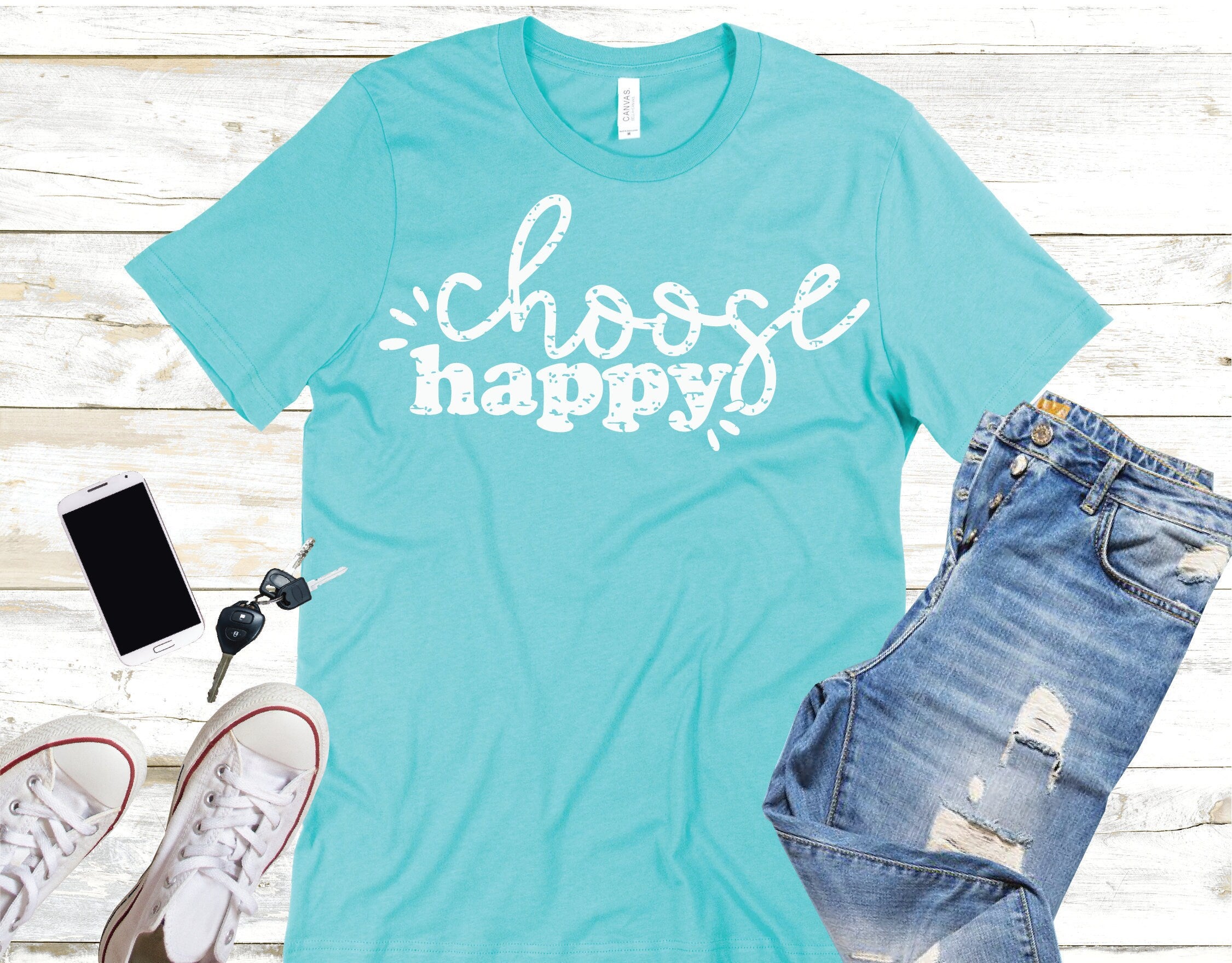 Choose Happy Svg Positive Inspirational SVG DXF PNG – Jenny Lynn SVG