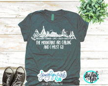 Load image into Gallery viewer, Disney World The Mountains are Calling and I Must Go SVG DXF PNG
