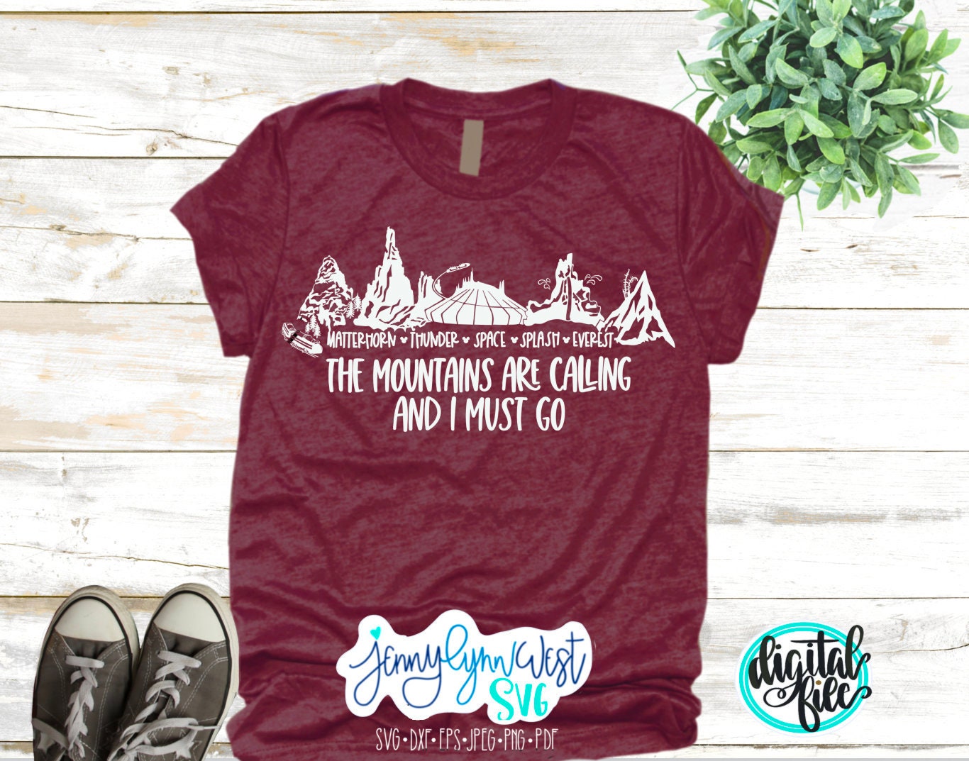 Disney World The Mountains are Calling and I Must Go SVG DXF PNG