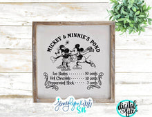 Load image into Gallery viewer, Disney Christmas Mickey and Minnie Skating SVG DXF PNG
