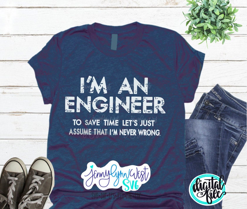 Engineer SVG I Am A Engineer Distressed Silhouette Cameo Iron On Engineer Shirt Digital Cricut SVG Design DXF Digital Download