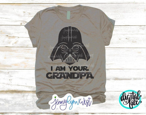 Star Wars SVG Shirt I am Your Grandpa Darth Vader Iron On Cricut Printable Digital Shirt Cut File Star Wars DXF svg PNG
