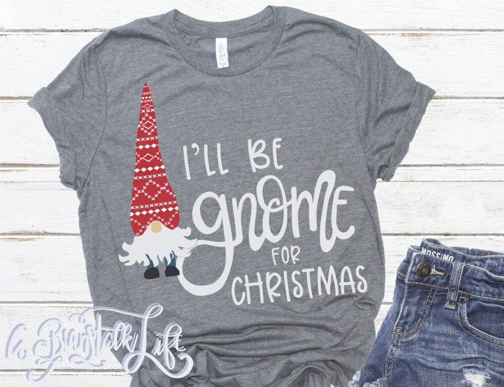 Christmas Gnome SVG I’ll Be Home for Christmas SVG PNG DXF