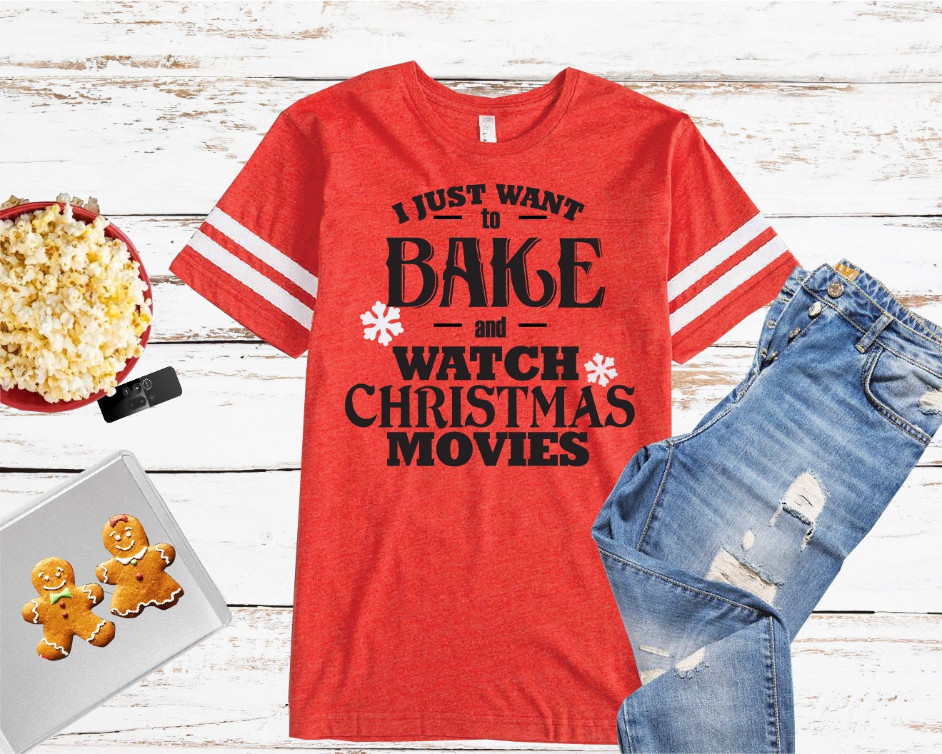 Christmas SVG I just want to BAKE and Watch Christmas Movies SVG PNG DXF