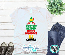 Load image into Gallery viewer, Elf Christmas Cotton Headed Ninny Muggins SVG DXF PNG
