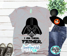 Load image into Gallery viewer, Disney Star Wars SVG Shirt I am Your Their Darth Vader Cut File Iron On Cricut Printable Digital Cut File Silhouette Star Wars SVG PNG
