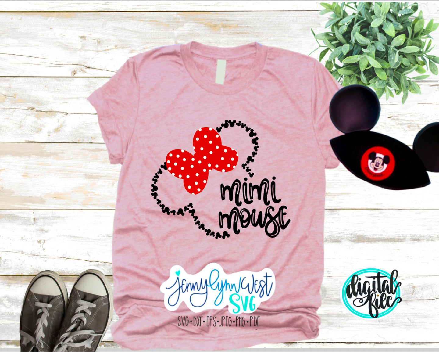 Disney Parks Mimi Mouse Mickey Heads SVG DXF PNG