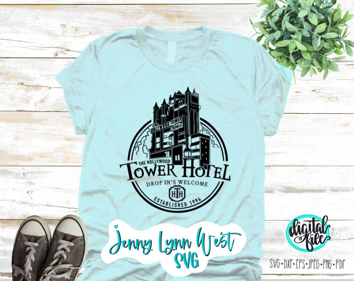 Hollywood Tower of Terror Ride World Ride SVG PNG DXF