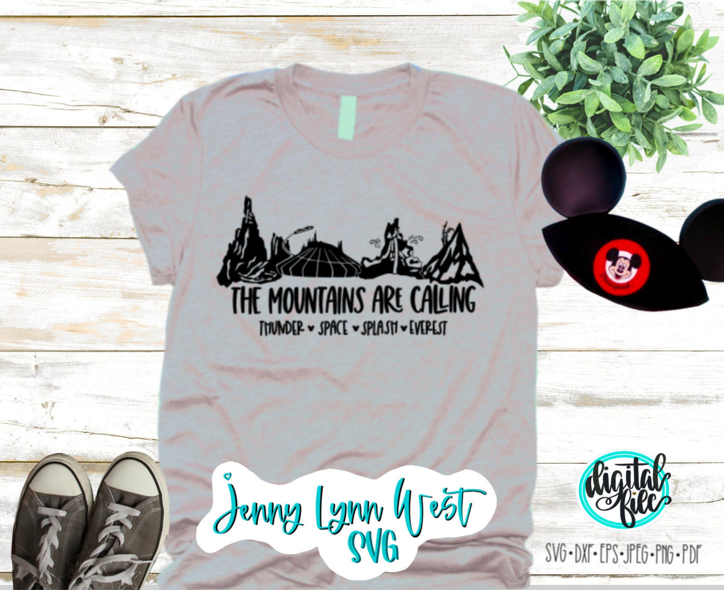DisneyWorld The Mountains are Calling SVG Digital Cut Files SVG PNG DXF