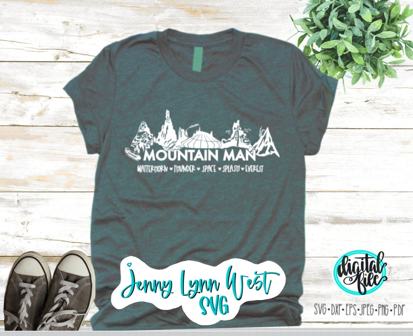 Mountain Man Both Parks SVG DXF PNG