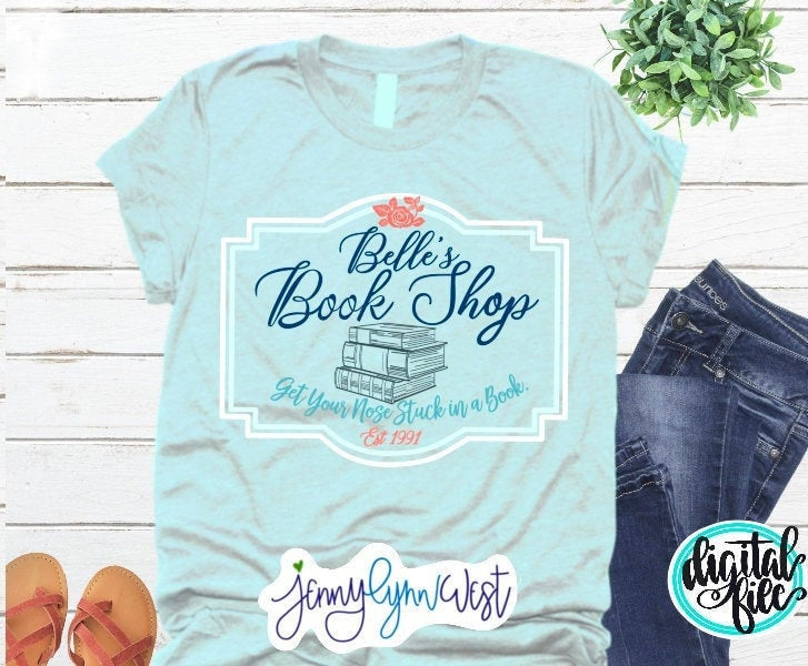 Belle’s Book Shop SVG Beauty and Beast Disney SVG DXF PNG