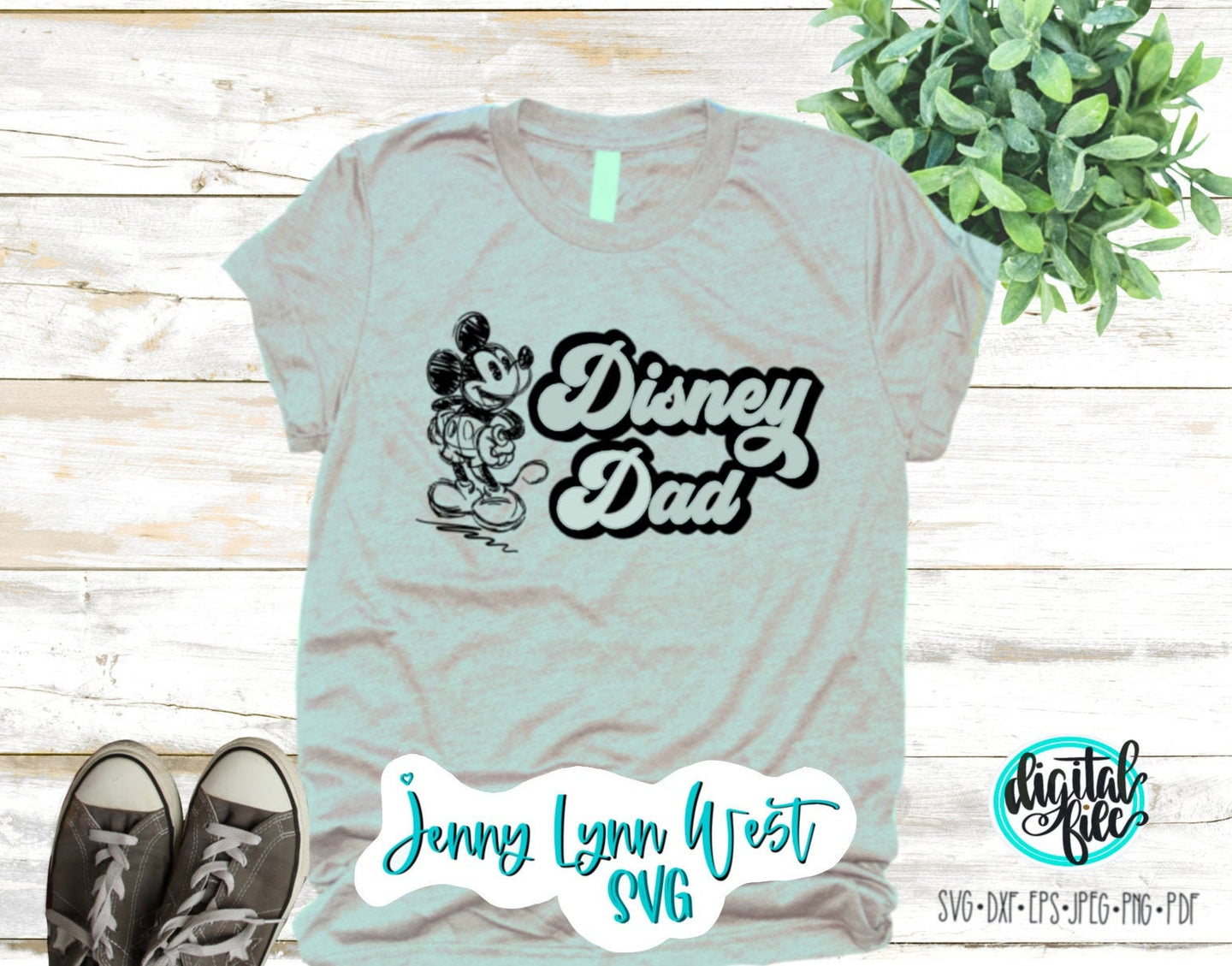 Disney Dad Mickey Mouse Sketch SVG DXF PNG