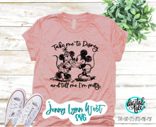 Load image into Gallery viewer, Take me to Disney and Call me Pretty Mickey and Minnie SVG DXF PNG
