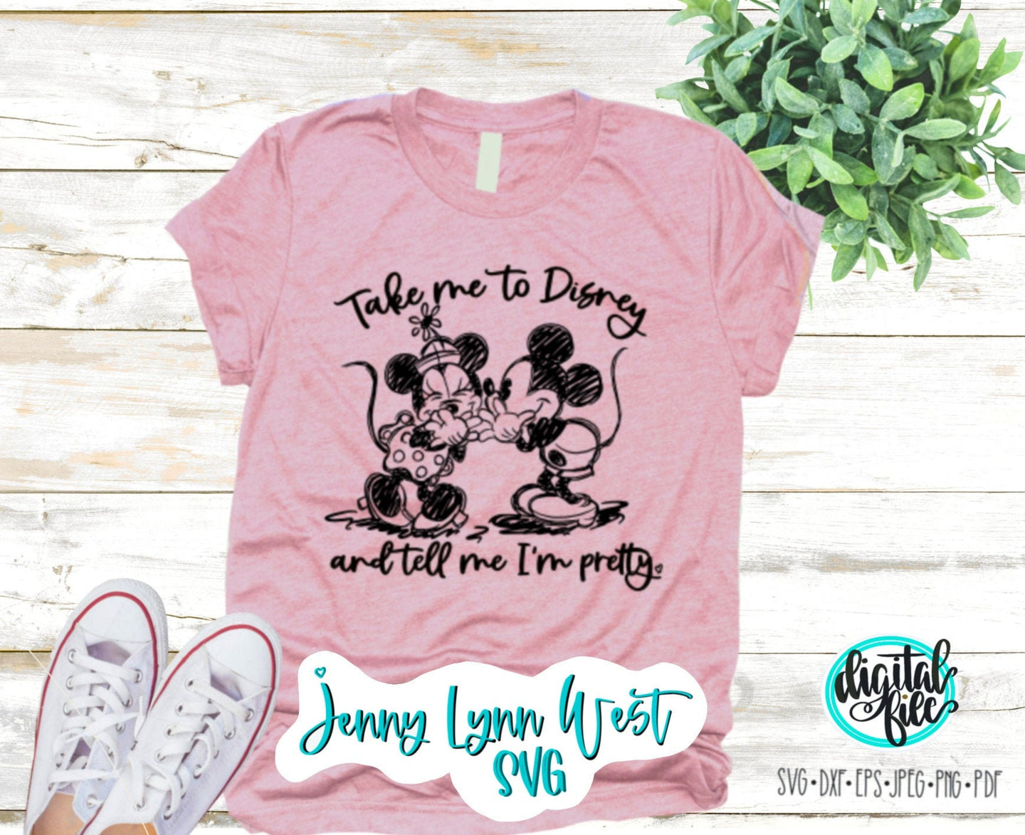 Take me to Disney and Call me Pretty Mickey and Minnie SVG DXF PNG