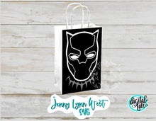 Load image into Gallery viewer, Black Panther Party Favor Bags Printable PNG Avengers Marvel Favor Bags DIY Black Panther Printanle Loot Bags Party Favor Avengers
