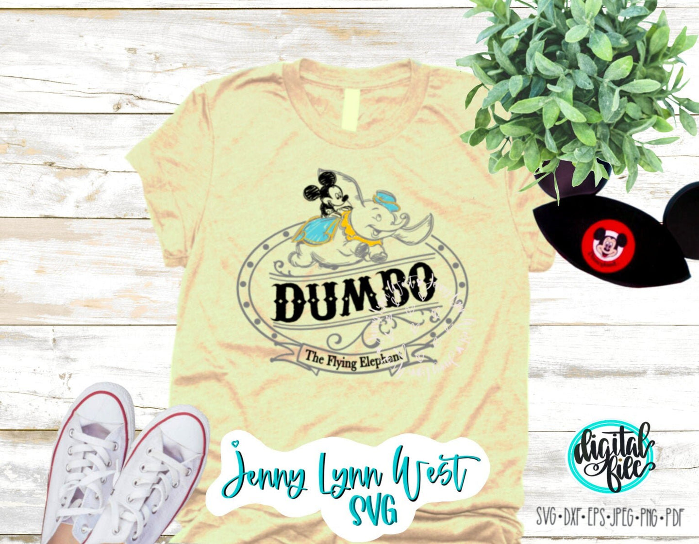 Dumbo Mickey and Dumbo Ride Mickey Mouse SVG DXF PNG