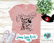 Load image into Gallery viewer, Sorcerer Sketched Mickey Mouse SVG PNG DXF
