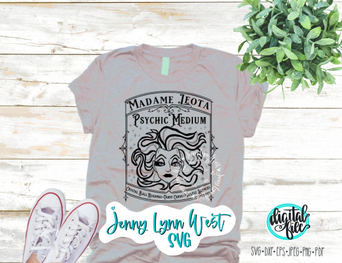 Madame Leota SVG Psychic Medium Haunted Mansion Ride SVG Silhouette Cricut Cut file Dxf Welcome Foolish Mortals Ride Sublimation Png