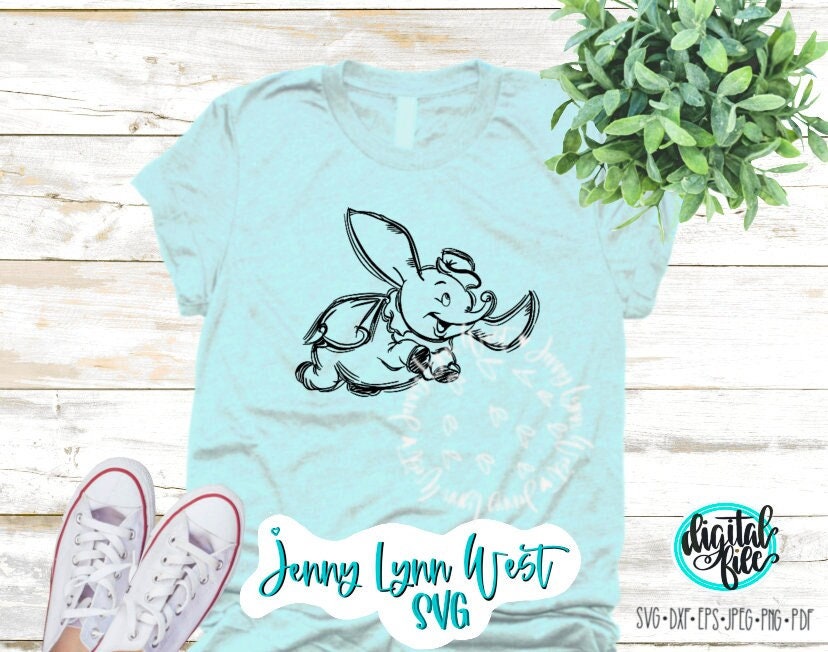 Dumbo Sketch Dumbo Ride SVG DXF PNG