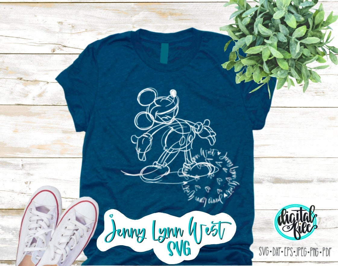 Mickey Mouse Sketch PNG Dxf Classic Mickey Sketched Mickey Mouse Shirts Silhouette Cricut Cut File Mickey Minnie Line Drawing Shirts PNG