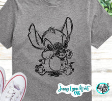 Load image into Gallery viewer, Stitch and Mickey DisneySVG Stitch Ohana SVG Download Iron On Silhouette Cricut Cut file Stitch Stitch love Mickey Mouse Sublimation PNG
