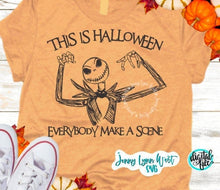 Load image into Gallery viewer, Jack Skeleton Nightmare Before Christmas This is Halloween SVG DXF PNG
