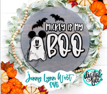 Load image into Gallery viewer, Mickey is my Boo SVG Mickey Mouse Halloween SVG PNG DXF
