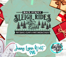 Load image into Gallery viewer, Main Street Sleigh Rides Christmas SVG PNG DXF
