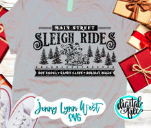Load image into Gallery viewer, Main Street Sleigh Rides Christmas SVG PNG DXF
