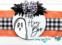 Load image into Gallery viewer, Halloween Round Sign SVG Hey Boo Halloween SVG DXF PNG
