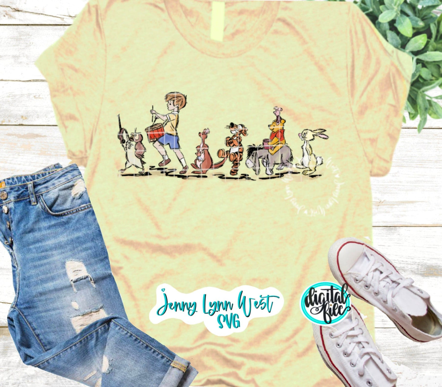 Winnie the Pooh Parade SUBLIMATION PNG only Hundred Acre Woods Honey sublimation Screenprint print Download Pooh Digital File PNG