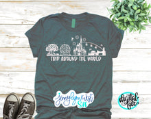 Load image into Gallery viewer, Trip Around the World 50th Anniversary 4 Parks Skyline SVG DXF PNG
