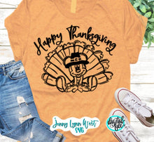 Load image into Gallery viewer, Happy Thanksgiving SVG Mickey Mouse Thanksgiving SVG Mickey Mouse Turkey Digital Cut files Iron on PNG Sublimation Mickey Mouse Turkey

