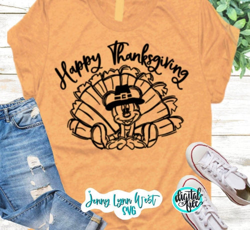 Happy Thanksgiving SVG Mickey Mouse Thanksgiving SVG Mickey Mouse Turkey Digital Cut files Iron on PNG Sublimation Mickey Mouse Turkey