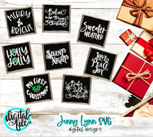 Load image into Gallery viewer, Christmas SVG Bundle Merry Christmas Ornaments, Plates, Christmas Tags Circle Shaped PNG Cricut Silhouette Printable 15 Designs SVG
