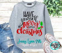 Load image into Gallery viewer, Merry Little Christmas SVG Have Yourself a Merry Little Christmas SVG Hand Lettered Silhouette Cricut Cut File Tier Tray SVG Christmas Sign
