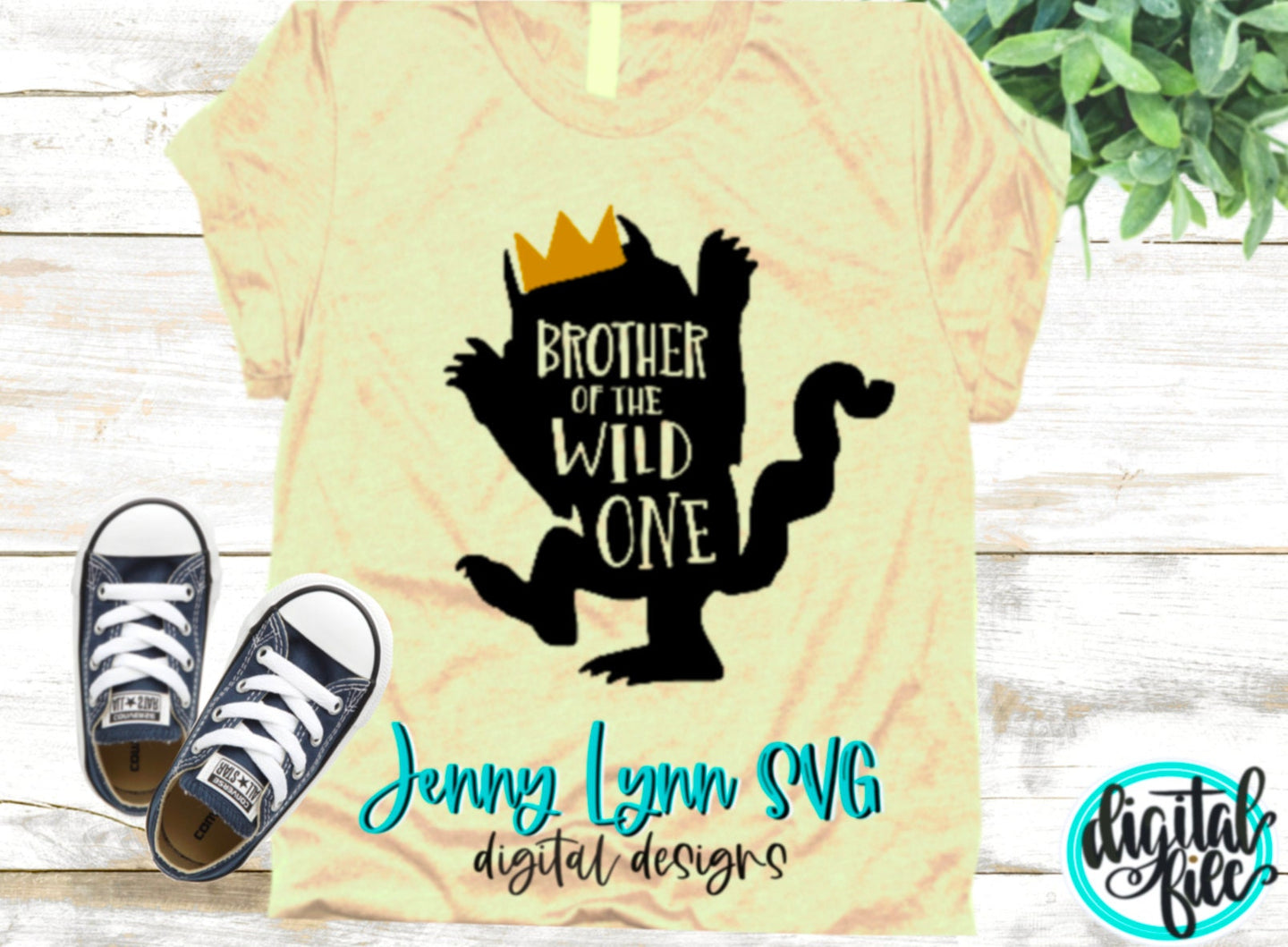 Brother of the Wild One SVG Wild Things Wild One Where the Wild Things Are Preschool Funny Brother Shirt  PNG Cut File Iron On Shirt Cricut