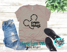 Load image into Gallery viewer, Papa Mouse SVG Papa Mouse Mickey Head Digital File SVG Hand Lettered Grandpa Mouse Silhouette Cricut Shirt HTV papa Shirts
