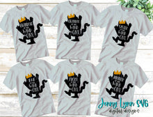 Load image into Gallery viewer, Wild One Family SVG Wild Things Wild One Where the Wild Things Are Funny Family Shirt  PNG Cut File Iron On Shirt Transfer Birthday Cricut
