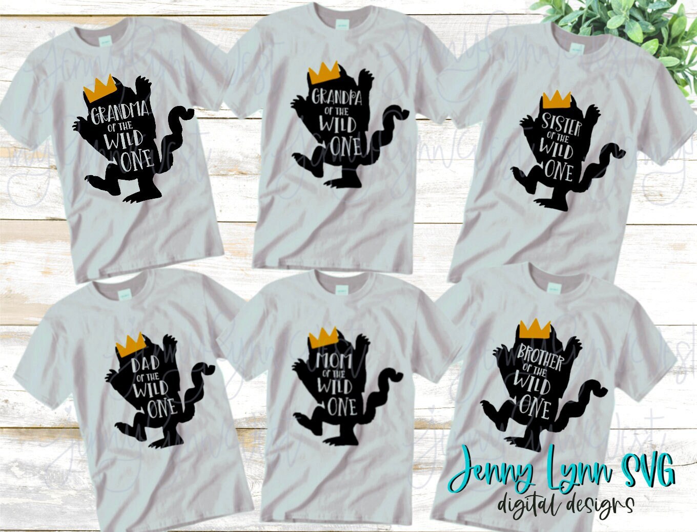 Wild One Family SVG Wild Things Wild One Where the Wild Things Are Funny Family Shirt  PNG Cut File Iron On Shirt Transfer Birthday Cricut