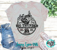 Load image into Gallery viewer, Big Thunder Mountain Railroad SVG Big Thunder Mountain Railroad Disneyland Shirt Digital File Silhouette Cricut Cut DXF Download Iron On SVG
