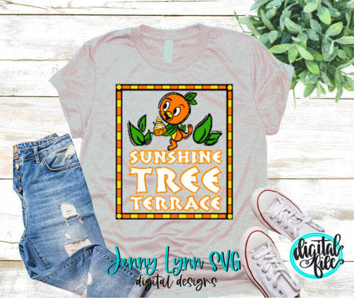 Orange Bird Sunshine Tree Terrace SVG Dole Whip Sublimation PNG Cricut Cut file DisneyWorld Cricut Orange Bird Shirt DXF svg