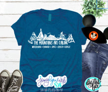 Load image into Gallery viewer, DisneySVG The Mountains are Calling Digital File Cut File Silhouette Cricut Splash Thunder Space Everest Mountain Matterhorn Both Parks
