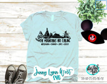 Load image into Gallery viewer, The Mountains are Calling SVG Disneyland SVG Digital File Disneyland Shirt Splash Thunder Space Mountain PNG svg Eps Digital Files
