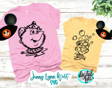 Load image into Gallery viewer, Mrs. Potts svg Chip SVG Mom Son Beauty and Beast DisneySVG Cut File Shirts Silhouette Cricut Heat Transfer PNG Sublimation SVG
