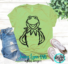 Load image into Gallery viewer, Kermit SVG Muppets Kermit the Frog SVG Muppets Kermit Sketch svg dxf Cut File Iron On Kermit Sublimation PNG Iron On The Muppets Show svg
