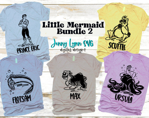 Little Mermaid SVG Bundle Ursula Prince Eric SVG Shirts DisneySVG Cut File Shirts Silhouette Cricut svg dxf png Little Mermaid